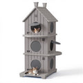 Multi Level Stackable Pet Cabin All Weather Indoor Outdoor House With Porch For Cats And Small Animals