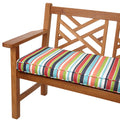 Multicolor Stripe Indoor Outdoor 48 Inch Bench Cushion With Sunbrella Fabric