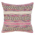 Lr Home Multicolored Pink Striped Natural Throw Pillow 18 Inch