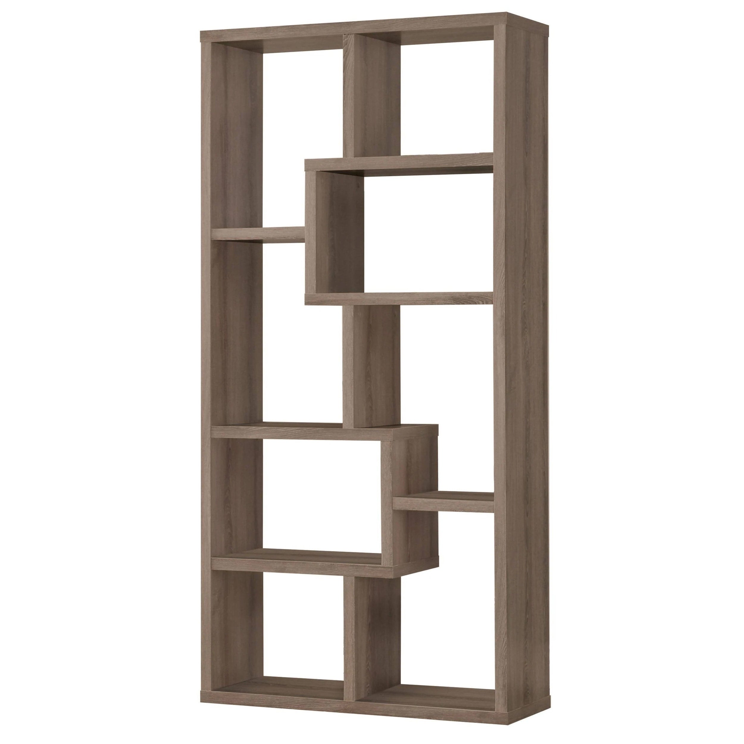 Multiple Cubed Rectangular Bookcase Gray