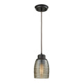 Muncie 5 Inch Wide 1 Light Pendant In Oil Rubbed Bronze 5In W X 5In D X 8In H
