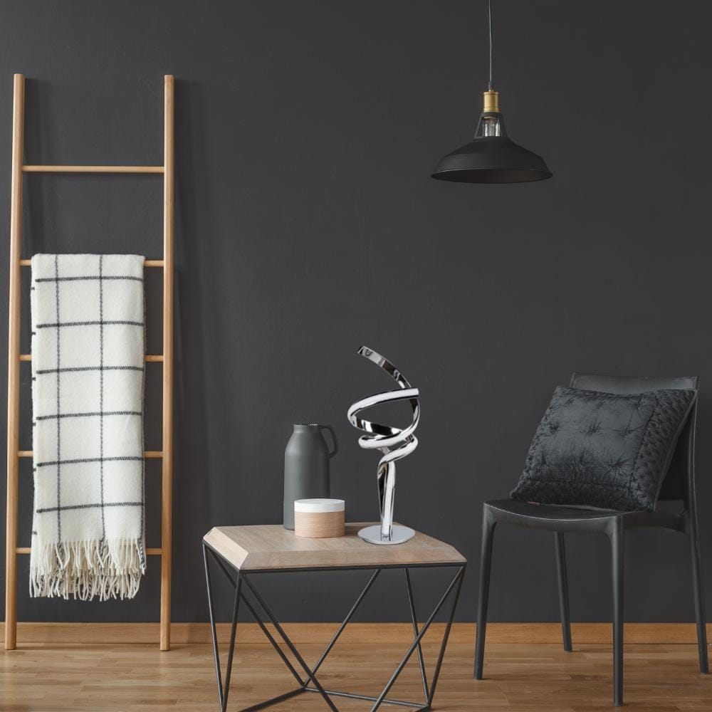 Swirly Table Lamp Silver