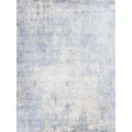 Murano Handloomed Wool Bamboo Silk Silver Blue Area Rug 15 X 20