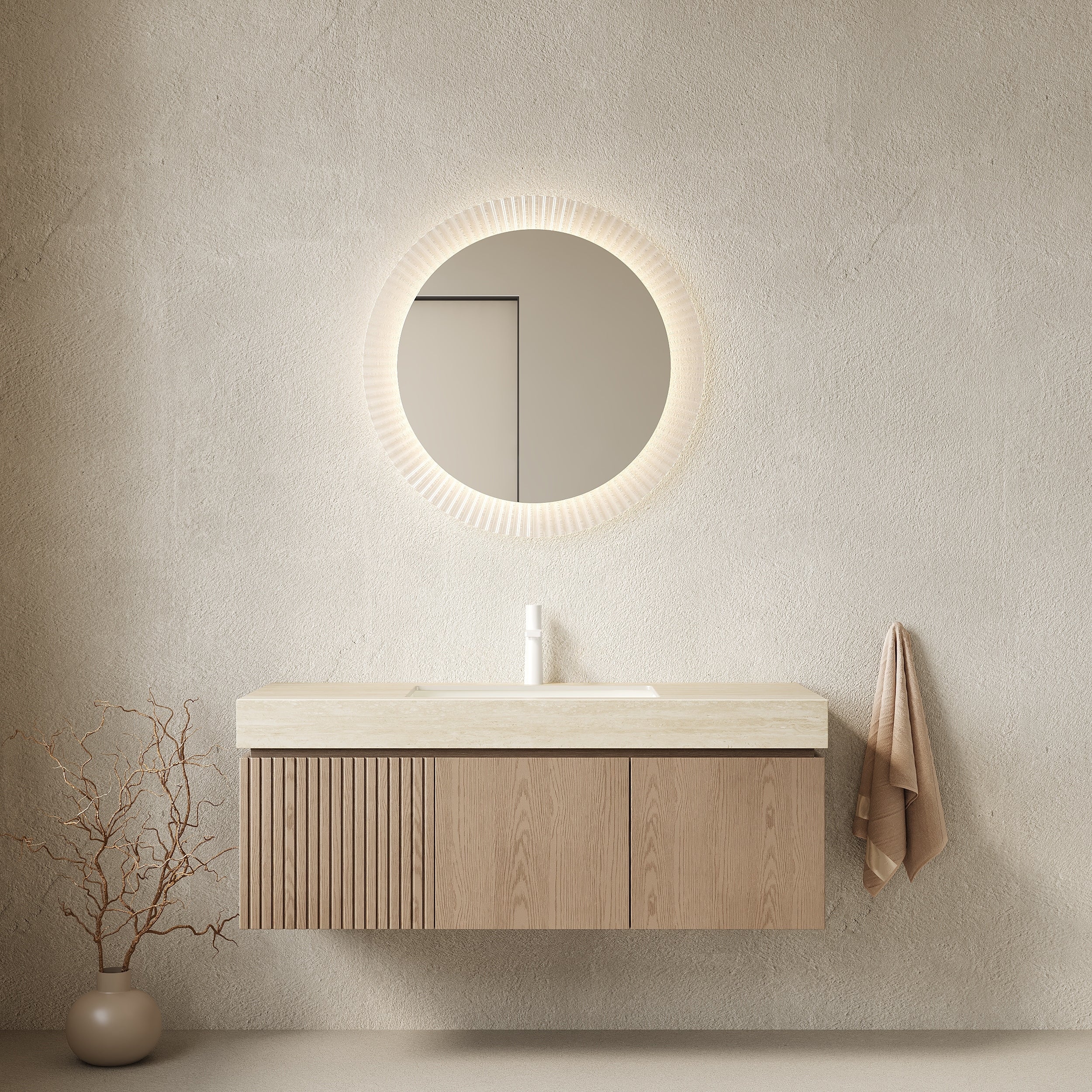 Muri Modern Floating Bathroom Vanity With Soft Close Doors Drawer Storage And Sintered Stone Top By Gdfstudio