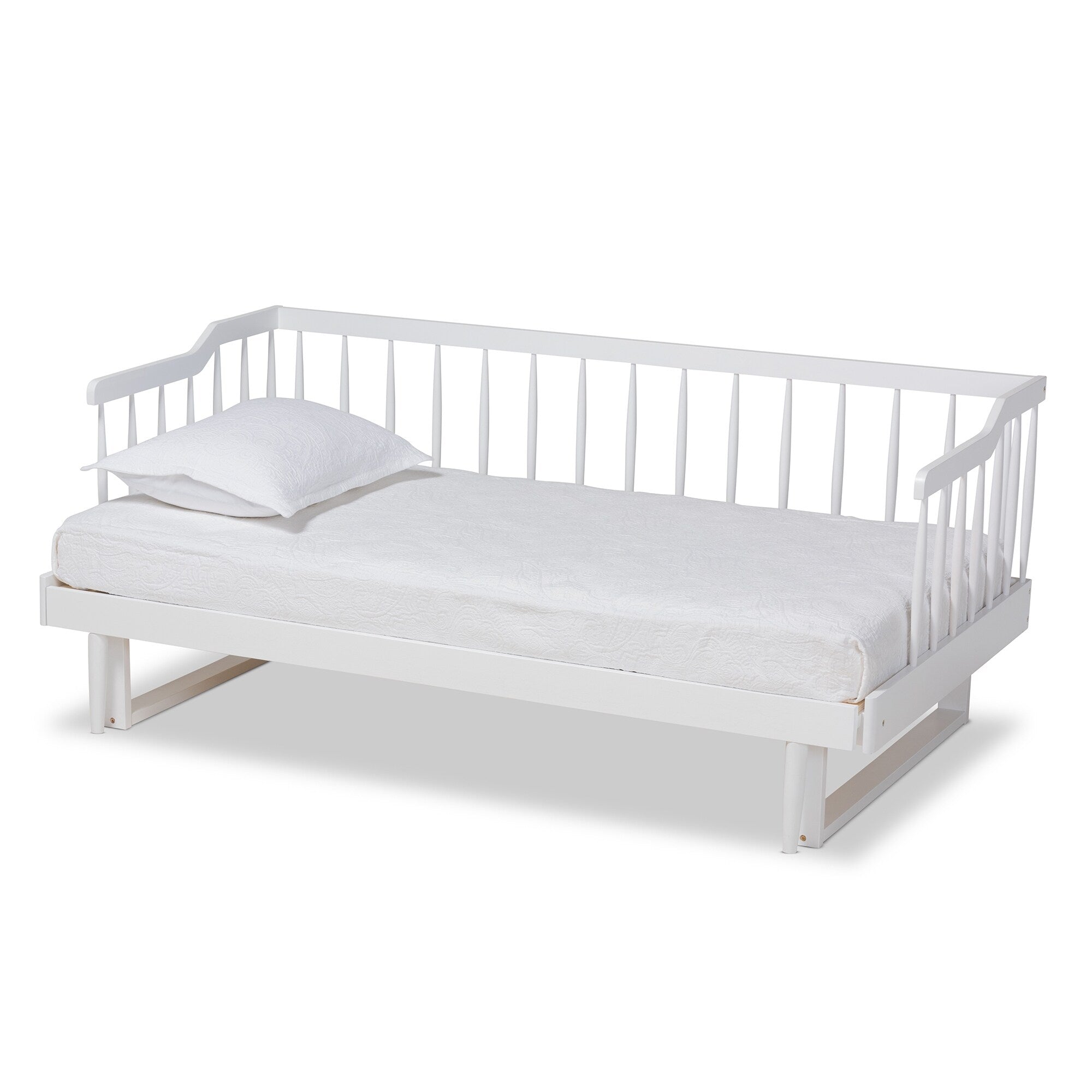 Muriel Modern And Transitional Expandable Twin To King Spindle Daybed