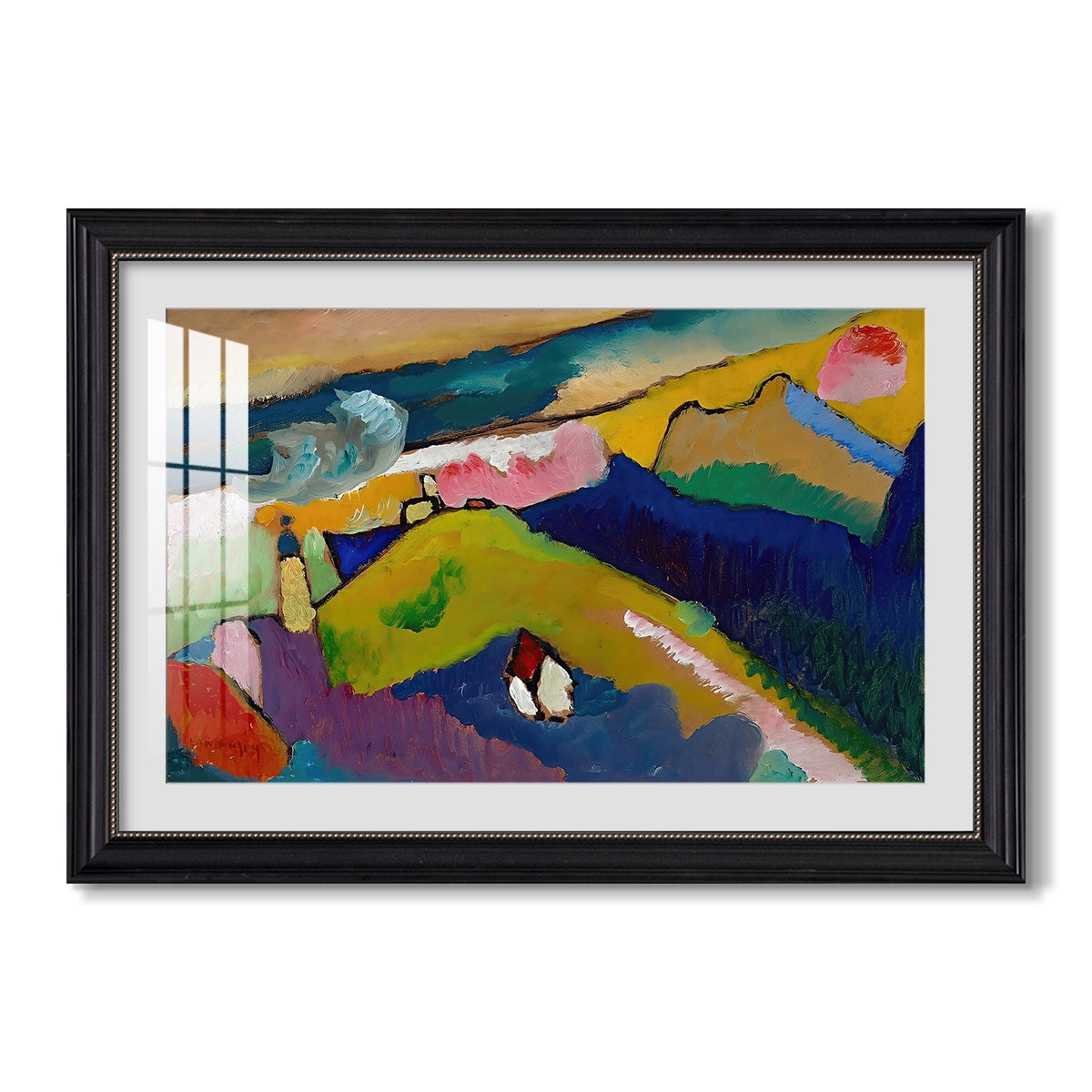 Murnau Mountain Landscape With 1910 Wassily Kandinsky Custom Framed Print
