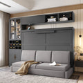 Murphy Bed Wall Bed With Sofa Shelves Usb Light
