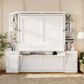 Murphy Bed With Desk Storage Shelves And Cabinets Hidden Wall Bed For Space Saving Home Office
