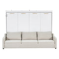 Murphy Cabinet Bed With Folding Sofa Built In Storage Shelves And Led Light