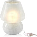 Mushroom White Glass Dimmable Led Table Lamp With E26 Socket Modern