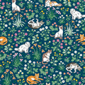 Must Love Cats Indigo Peel And Stick Wallpaper