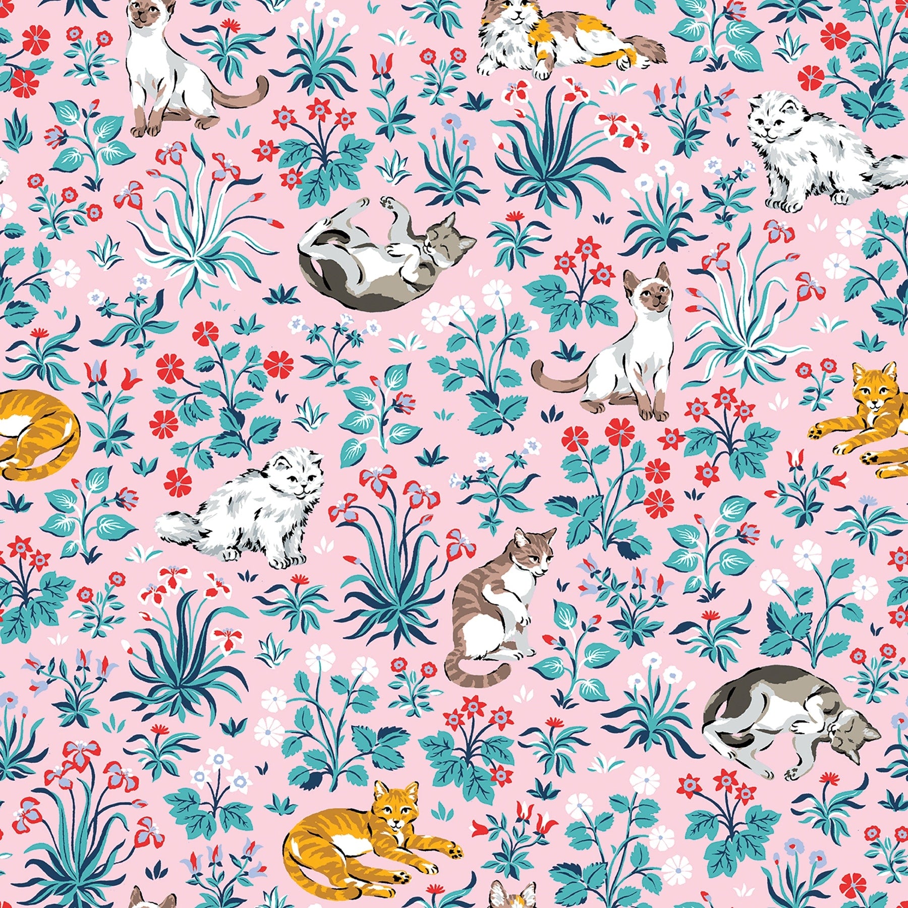 Must Love Cats Pink Peel And Stick Wallpaper