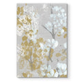 Mustard On Grey Blooms Ii Premium Gallery Wrapped Canvas Ready To Hang