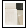 Muted Geometry In Calm Shades By Hazel J Wood Framed Wall Art Print Svelte Noir Black