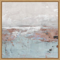 Muted Landscape In Blues By Emma Peal Framed Canvas Wall Art Print