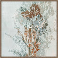 Muted Layers Of Floral Shadows By Alex Black Framed Canvas Wall Art Print