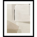 Muted Layers Of Geometric Calm By Hazel J Wood Framed Wall Art Print Svelte Noir Black