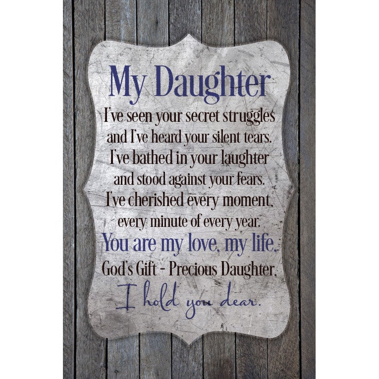 New Horizons My Daughter Wood Plaque