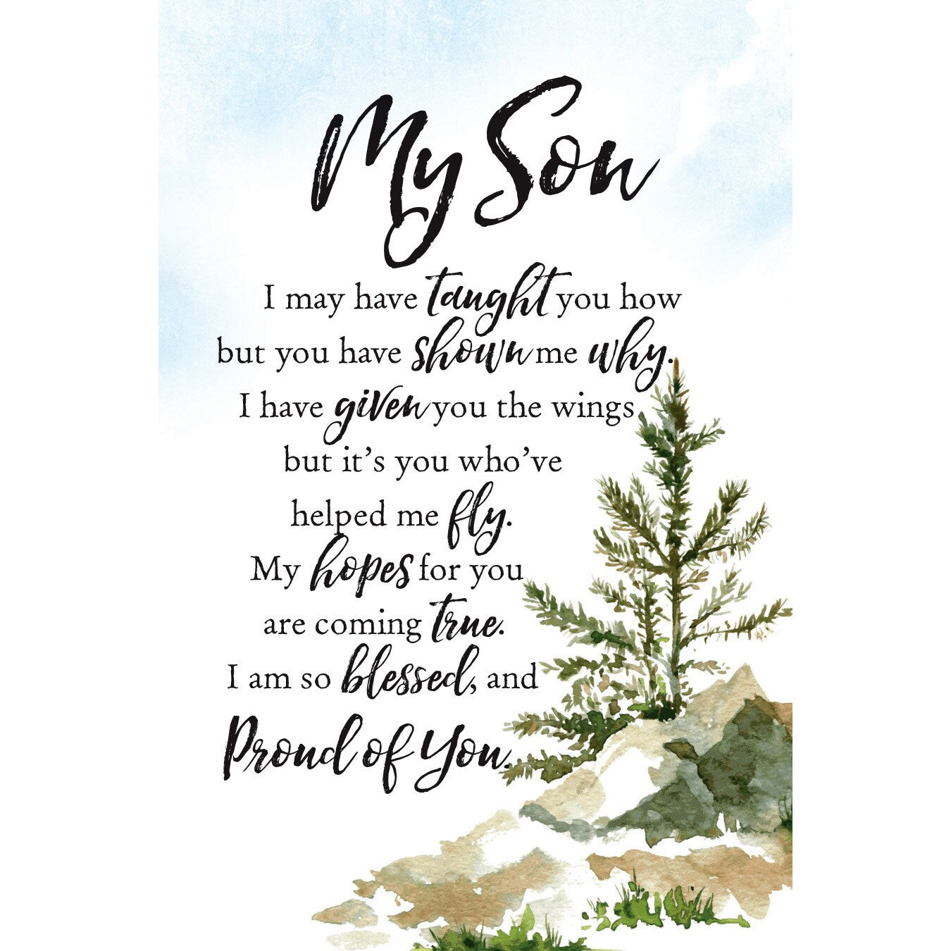 My Son Woodland Grace Series Wood 6 Inch X 9 Inch Plaque With Easel