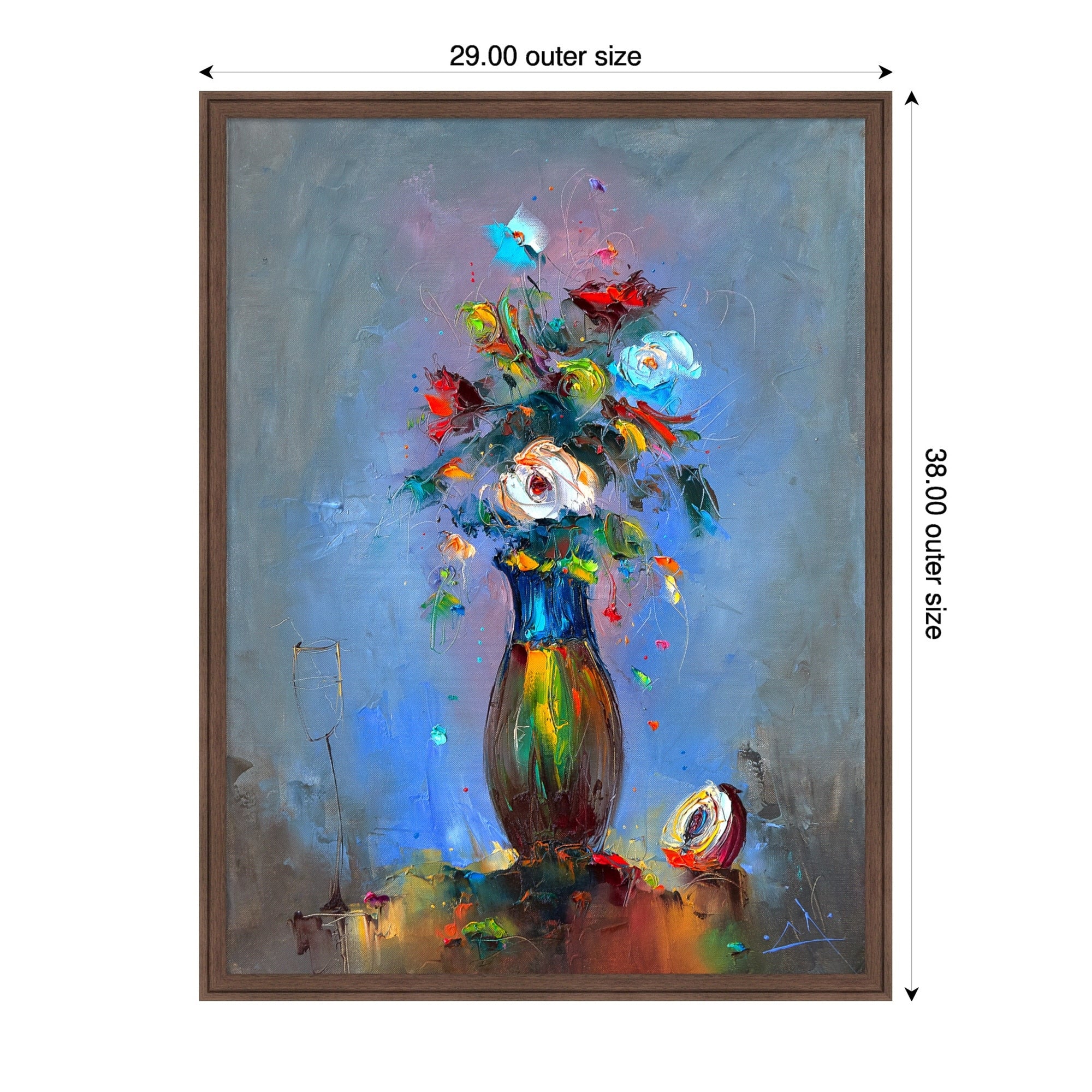 My Flowers By Stanislav Lazarov Framed Mounted Canvas Wall Art Print