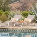 Myers Outdoor Aluminum Mesh Chaise Lounge Set Of 2 By Christopher Knight Home