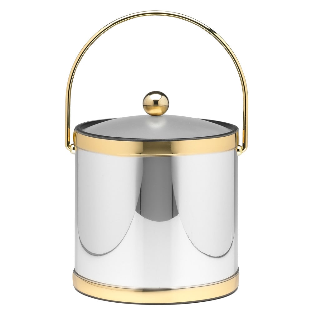 Mylar Metallic 3 Quart Ice Bucket With Lucite Lid