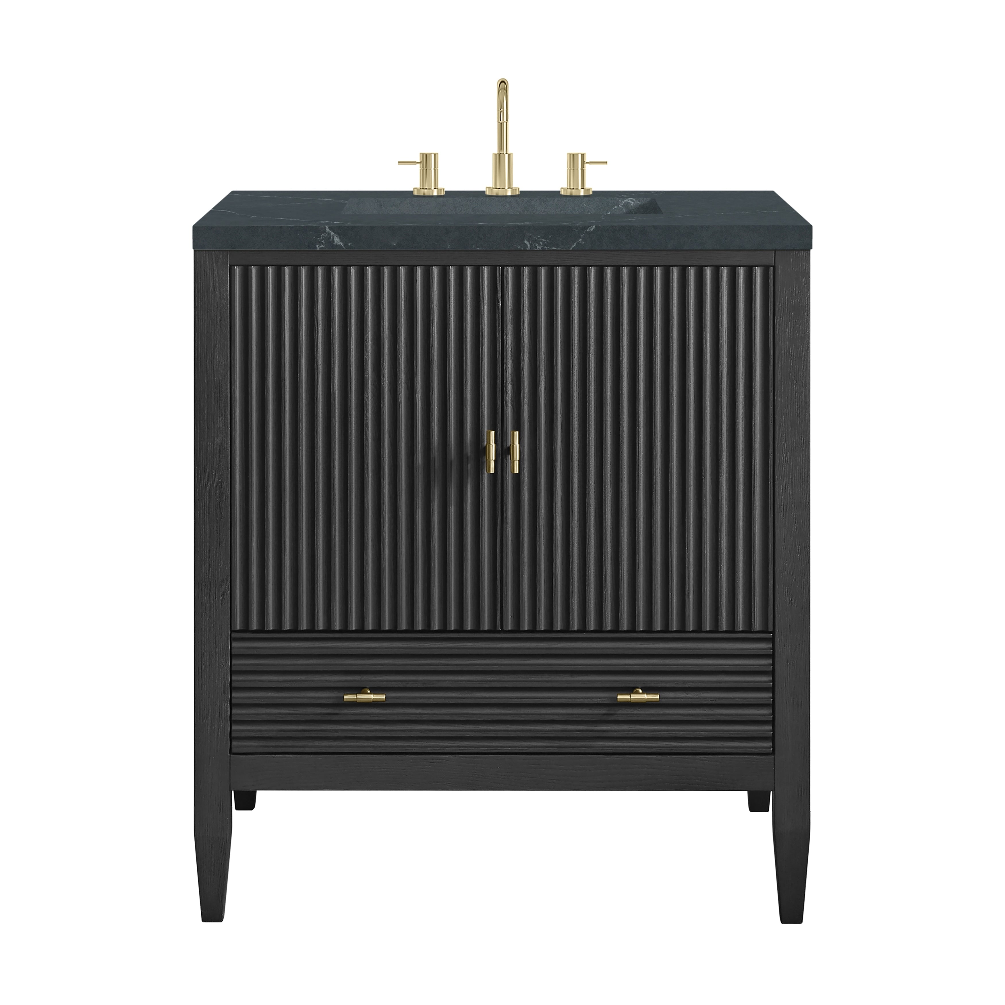 Myrrin 30 Single Carbon Oak Vanity Cabinet
