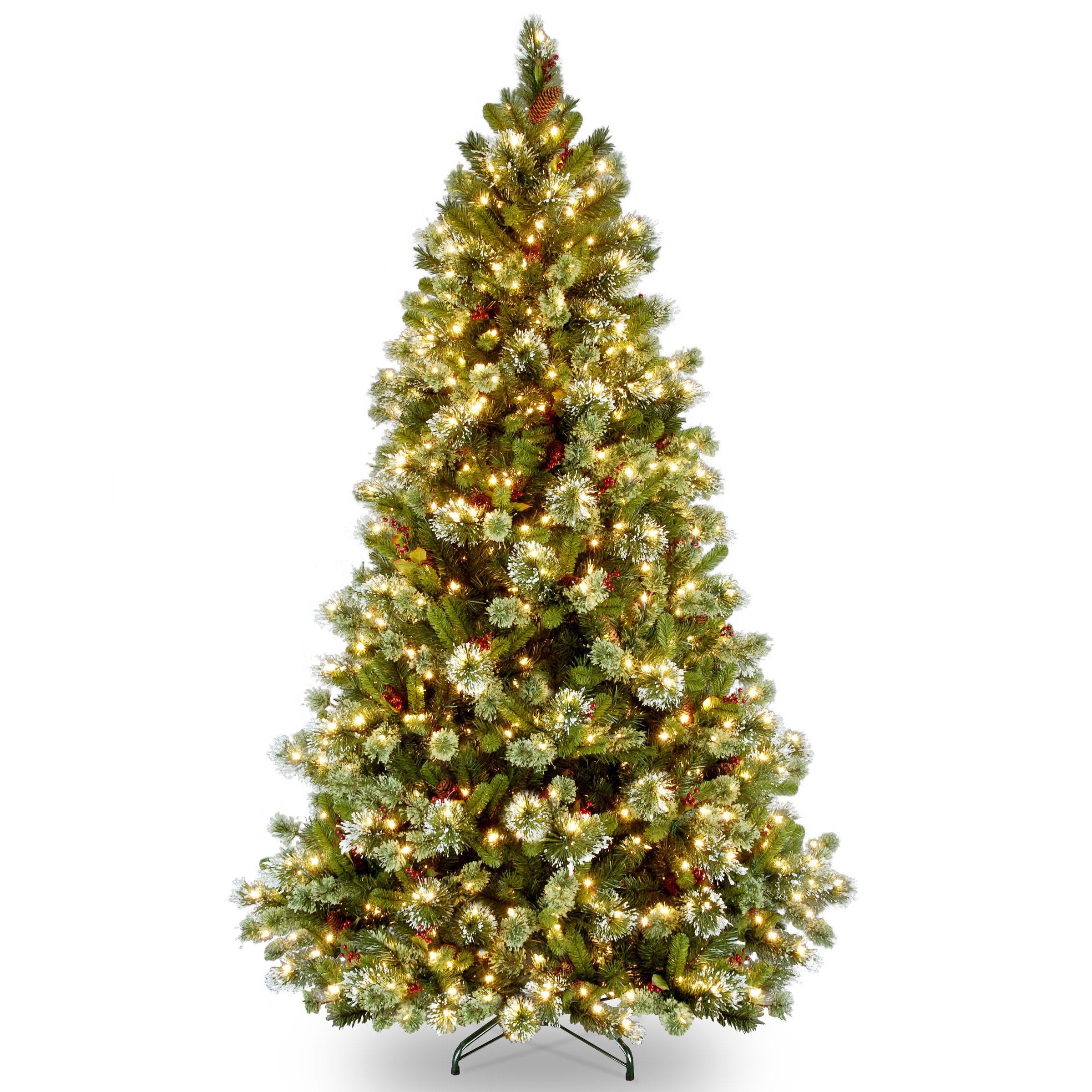 7.5 Foot Wintry Pine Medium Tree With Clear Lights