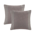 N Natori Cherry Blossom Grey Cotton Sateen 26 Inch Euro Sham With Pleat Embroidery Details And Zipper Closure