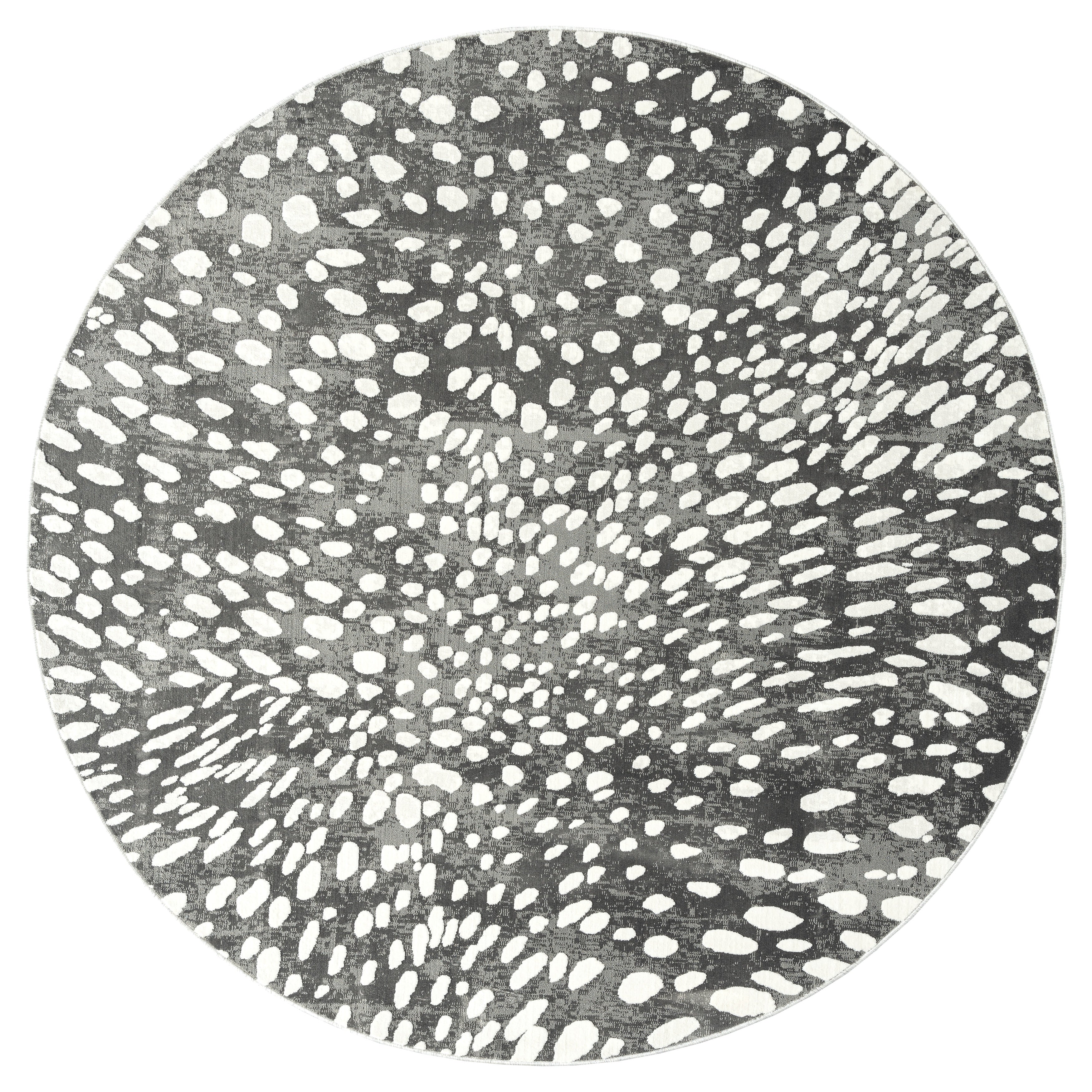 N Natori Serengeti Charcoal Spotted Area Rug