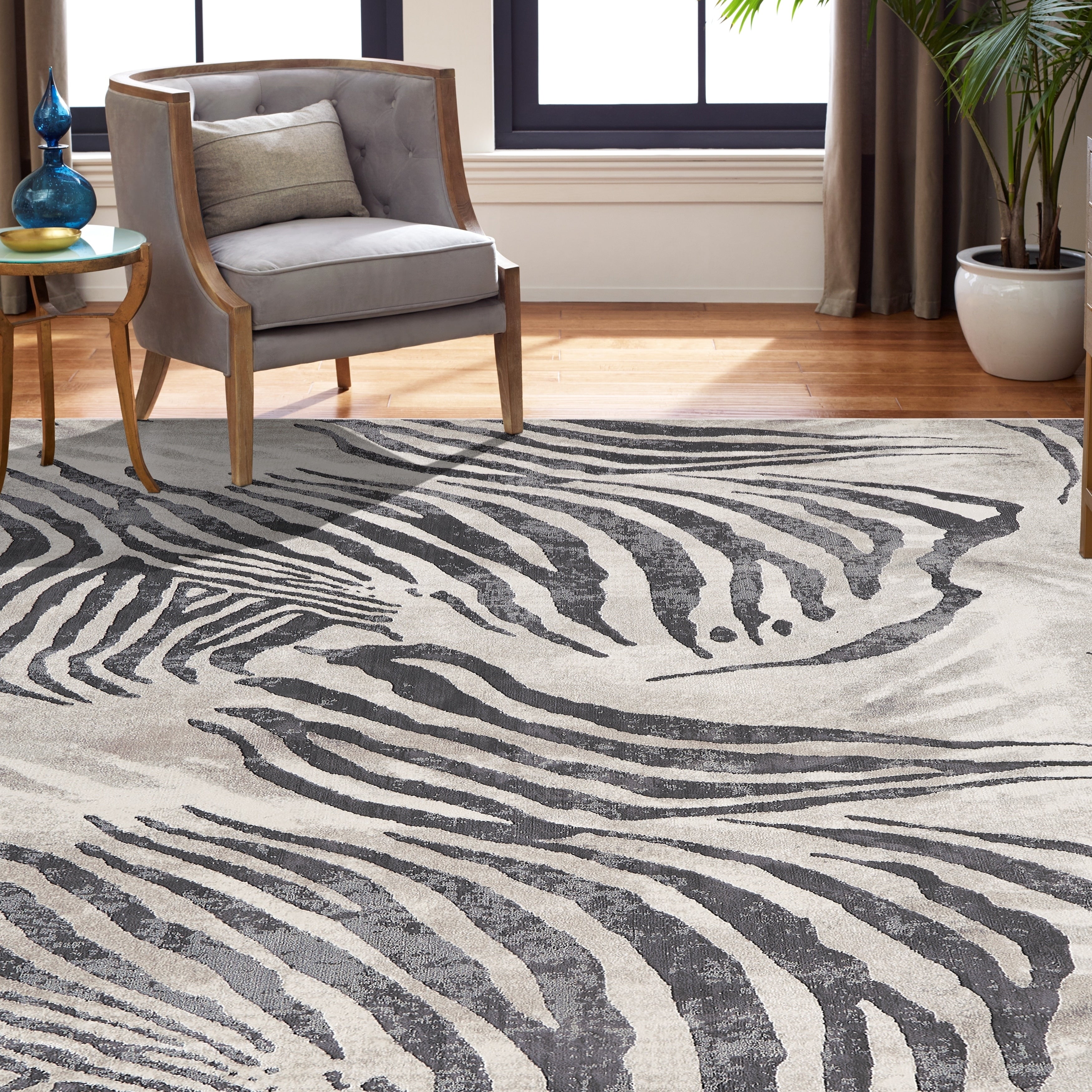 N Natori Serengeti Zebra Area Rug