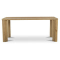 Nadaal Studios Philip Dining Table Rectangular Solid Oak Top With Iron Base Seats 6 Heritage Brown