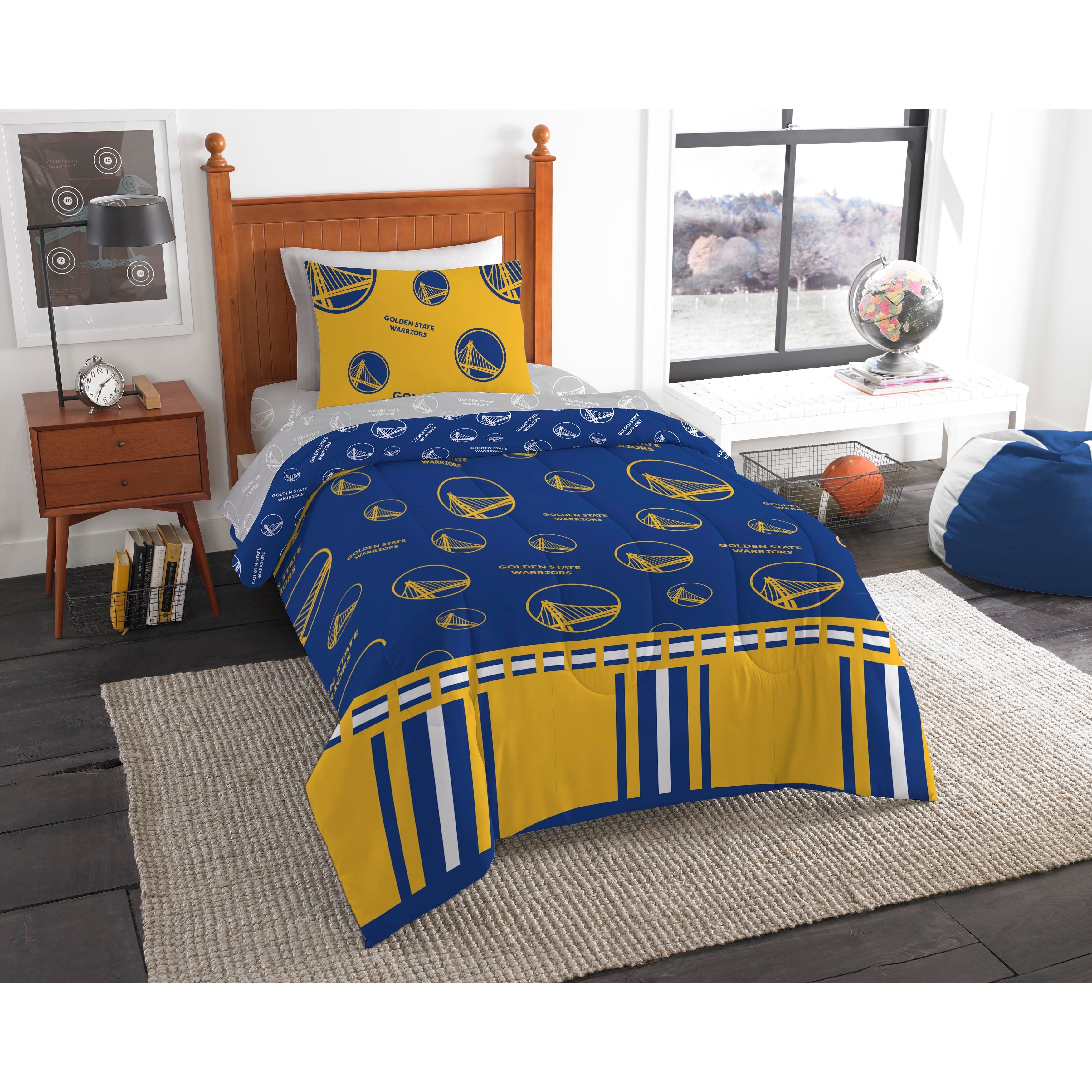 Nba 808 Golden State Warriors Twin Bed In A Bag Set