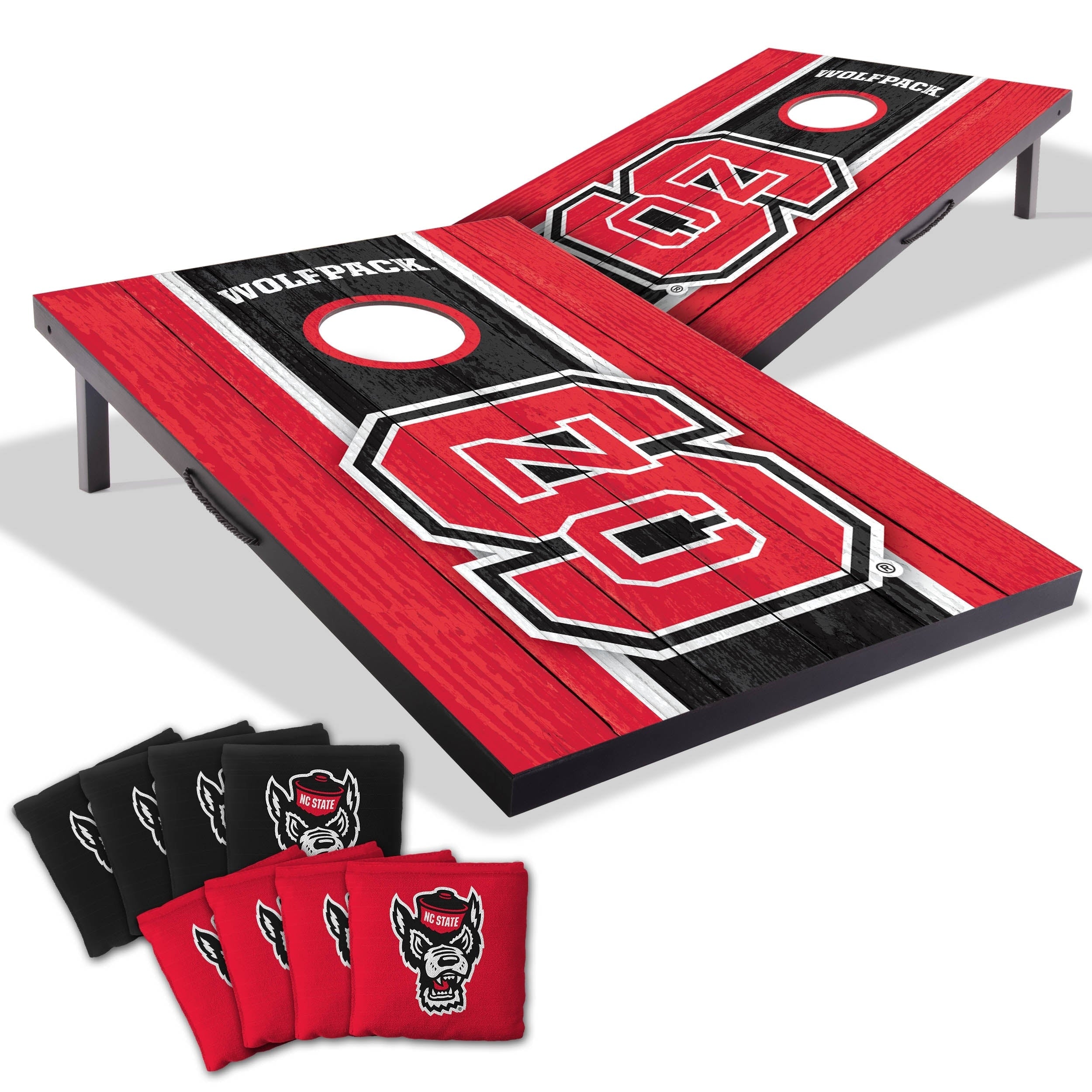 Nc State Wolfpack Ncaa Compact 2X3 Tailgate Cornhole Board Set