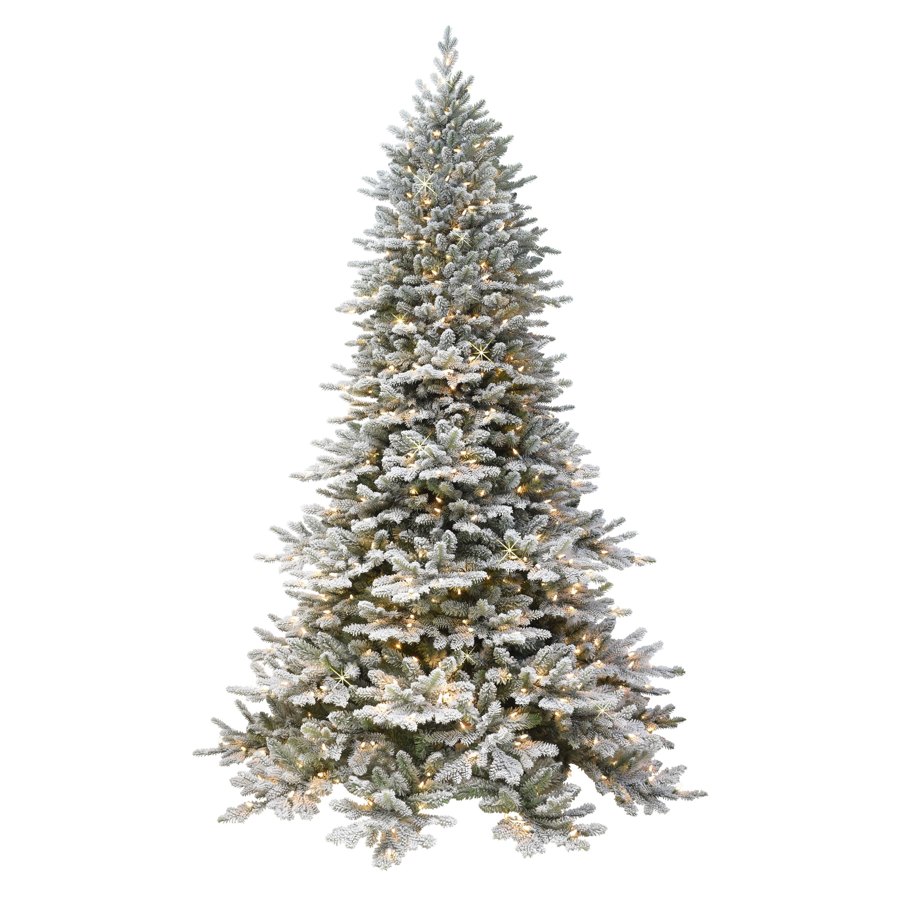 New Puleo Intl. 7.5 Royal Majestic Douglas Fir Downswept Flocked Tree Real Life Molded Tips And Sure Lit Pole 800 Ul Lights