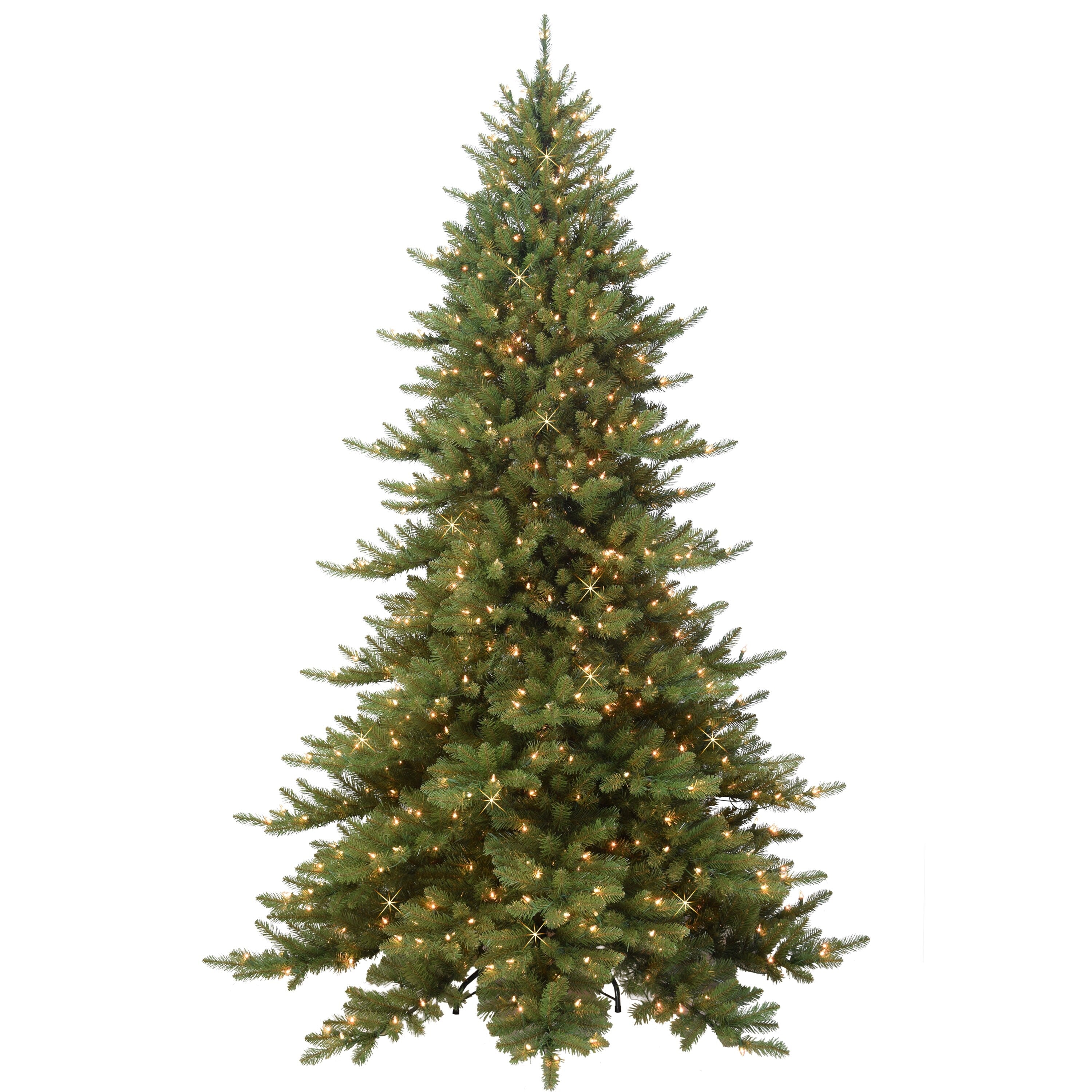 New Puleo Intl. 7.5 Royal Majestic Fraser Fir Green Tree With Memory Tips And Sure Lit Pole With 600 Ul Listed Pre Lit Lights