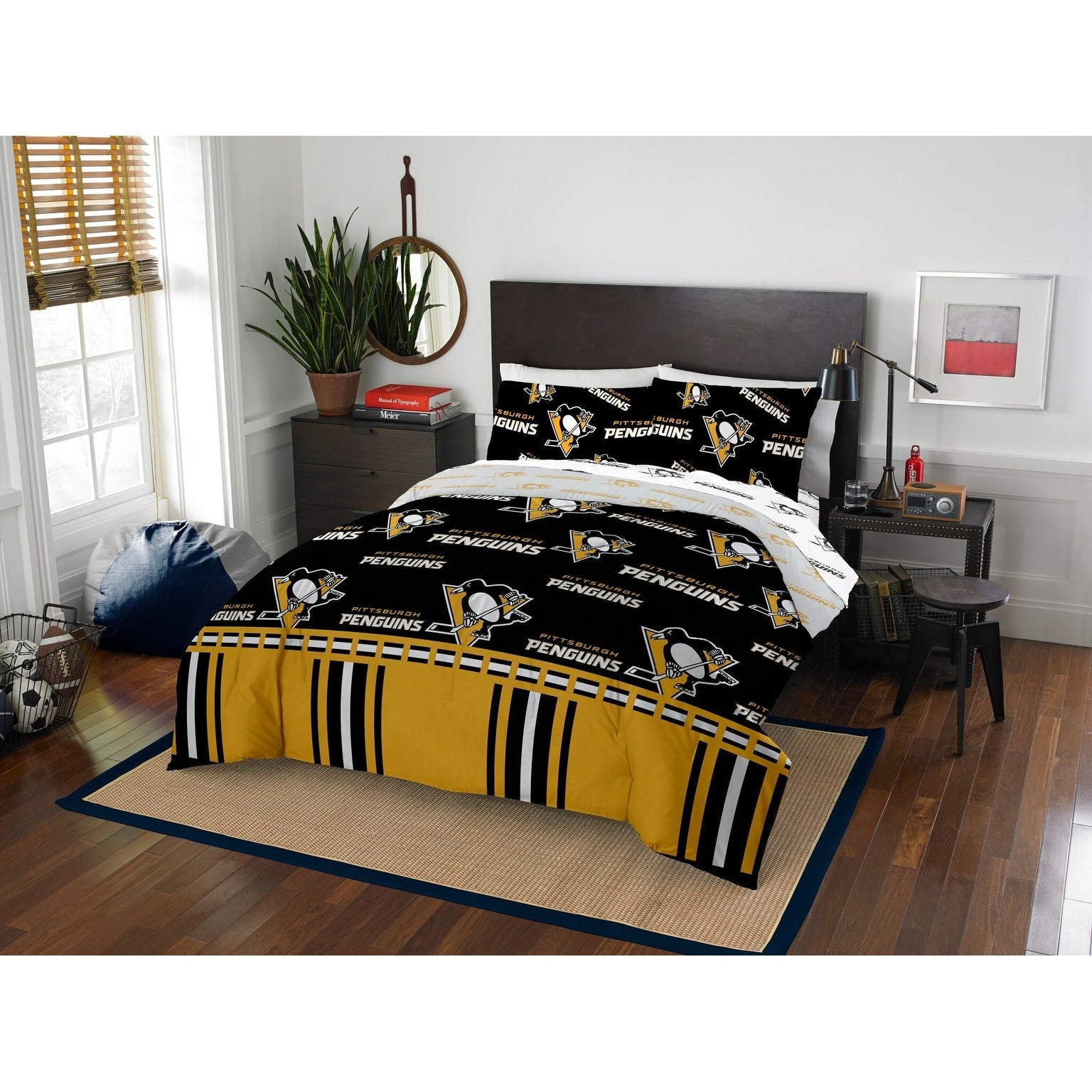 Nhl 875 Pittsburgh Penguins Queen Bed In A Bag Set