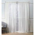 Nicole Miller New York Belfry Sheer Rod Pocket Top Curtain Panel Pair