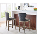 Dorsey Brown And Grey Nubuck Counter Stool
