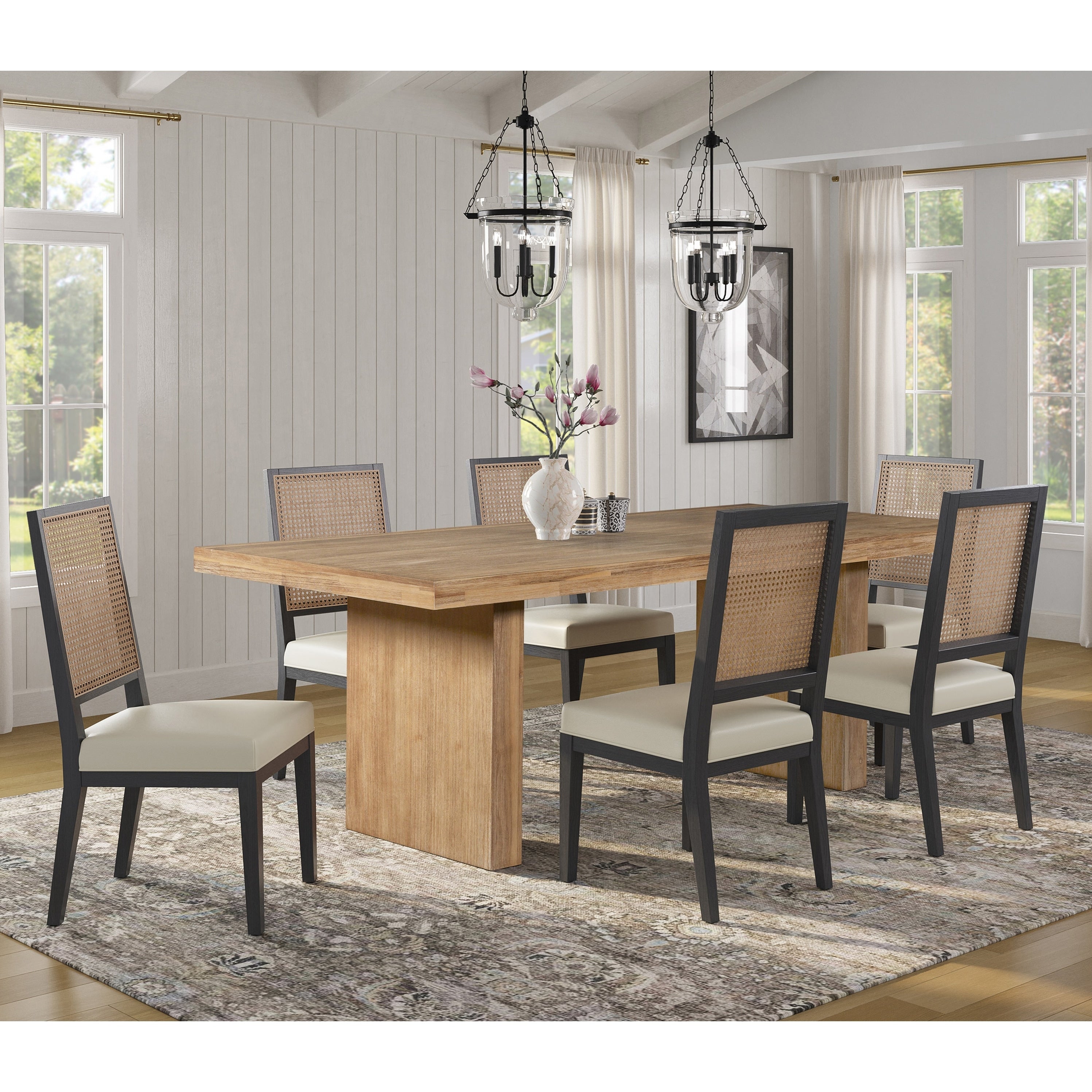 Npd Furniture Zerano Dining Table 84 Brushed Smoke