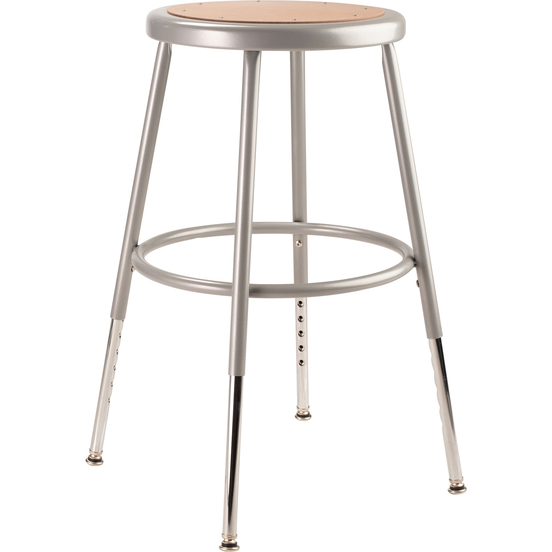 Durable Nps Height Adjustable Heavy Steel Tube Stool With Foot Ring