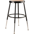 National Public Seating Black Adjustable Height Round Seat Stool