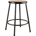 National Public Seating Round Black Hardboard Seat Stool