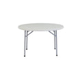 Nps Resin 48 Inch Grey Round Folding Table
