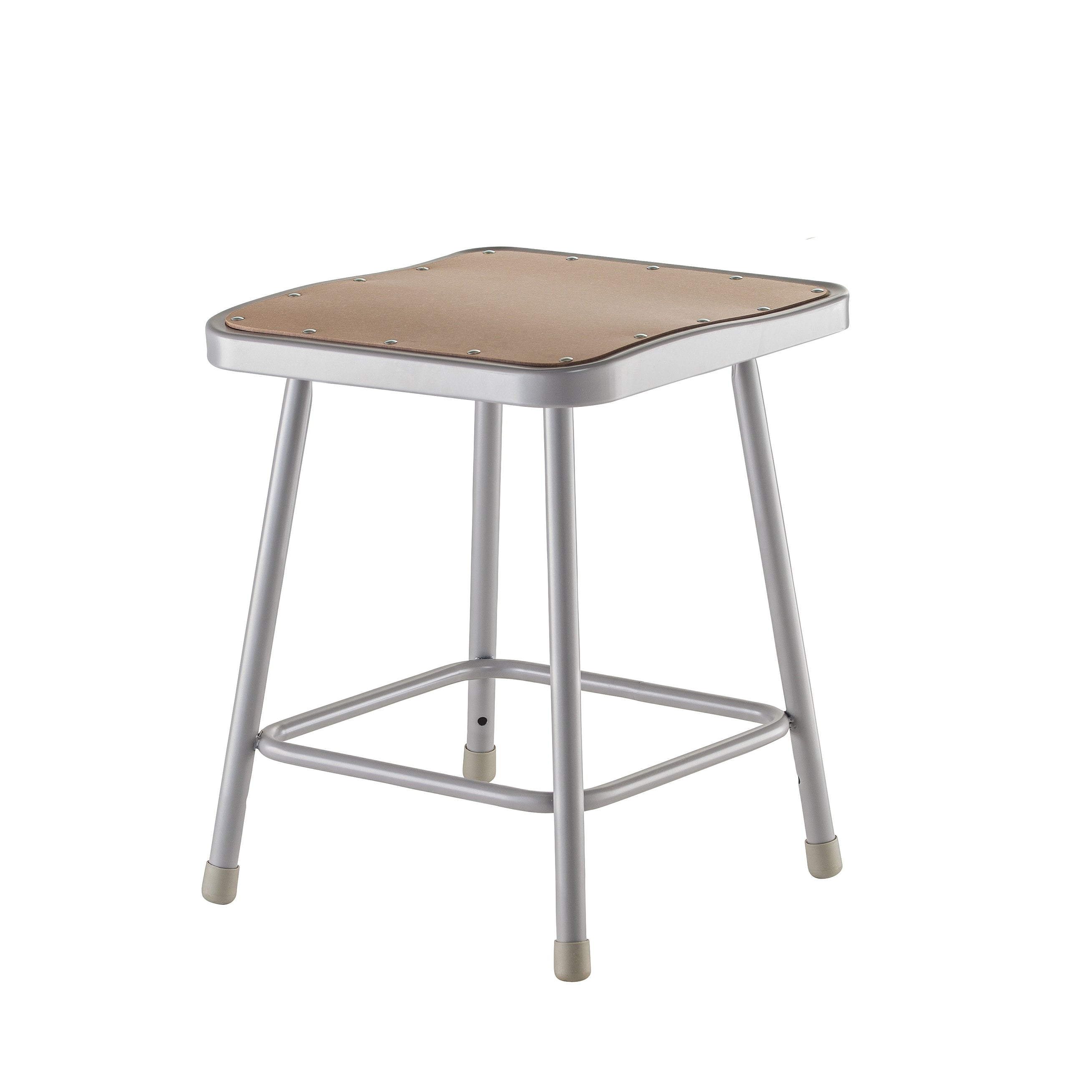 Nps Heavy Duty Square Seat Steel Stool Grey