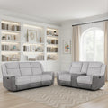 Nadalia Dual Fabric 2 Piece Manual Reclining Living Room Sofa Set