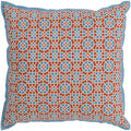Nadica Geometric Sky Blue Feather Down Or Poly Filled Throw Pillow 22 Inch