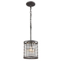 Nadina 7 Inch Wide 1 Light Mini Pendant In Silverdust Iron 7In W X 7In D X 10In H