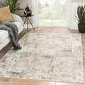 Nadine Geometric Ivory Gray Area Rug 2X3