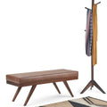 Wyndernhall Nadine Mid Century Upholstered Ottoman Bench